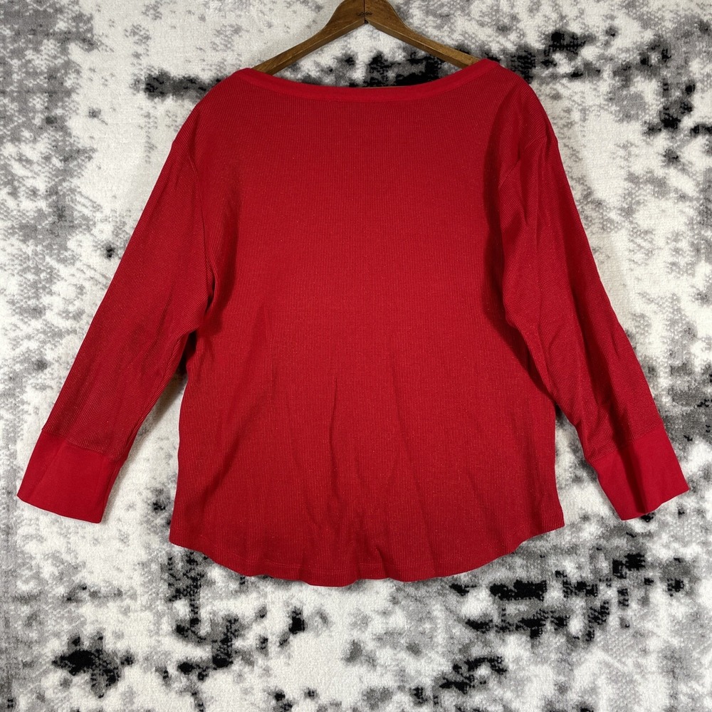 Lauren Ralph Lauren Top Womens Size Extra‎ Large Black Label V-Neck Shiny - Picture 2 of 15
